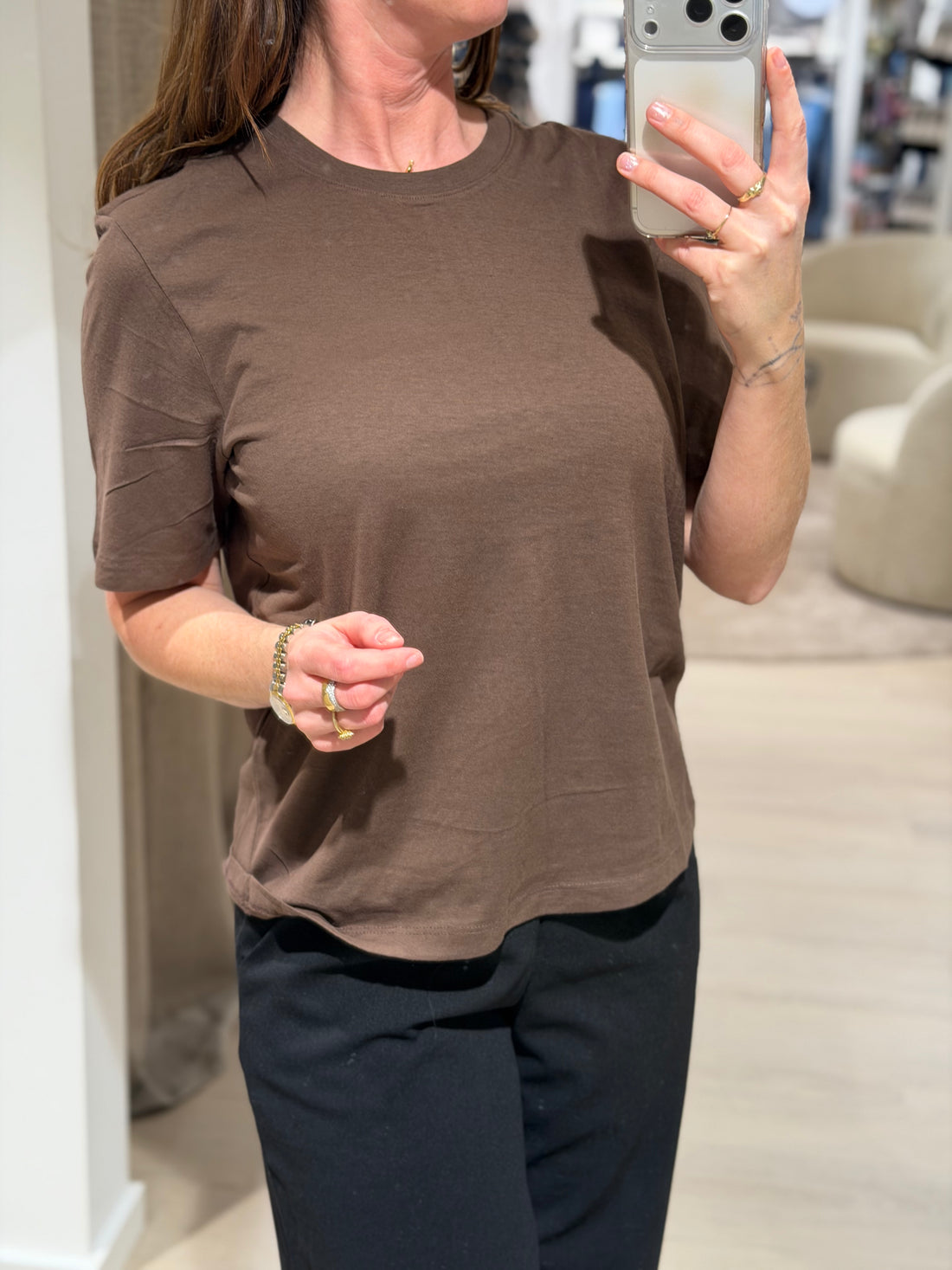 ONLY - Happy - T-shirt Brun
