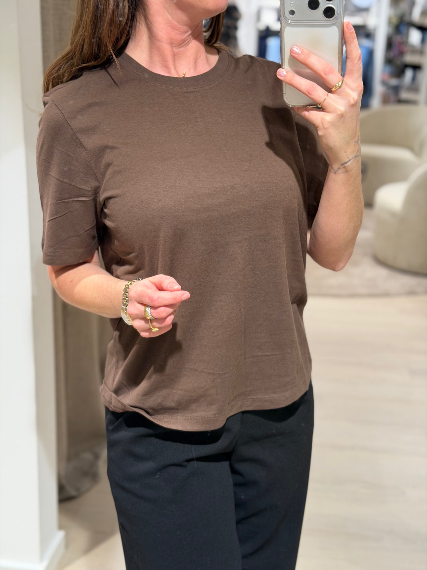 ONLY - Happy - T-shirt Brun