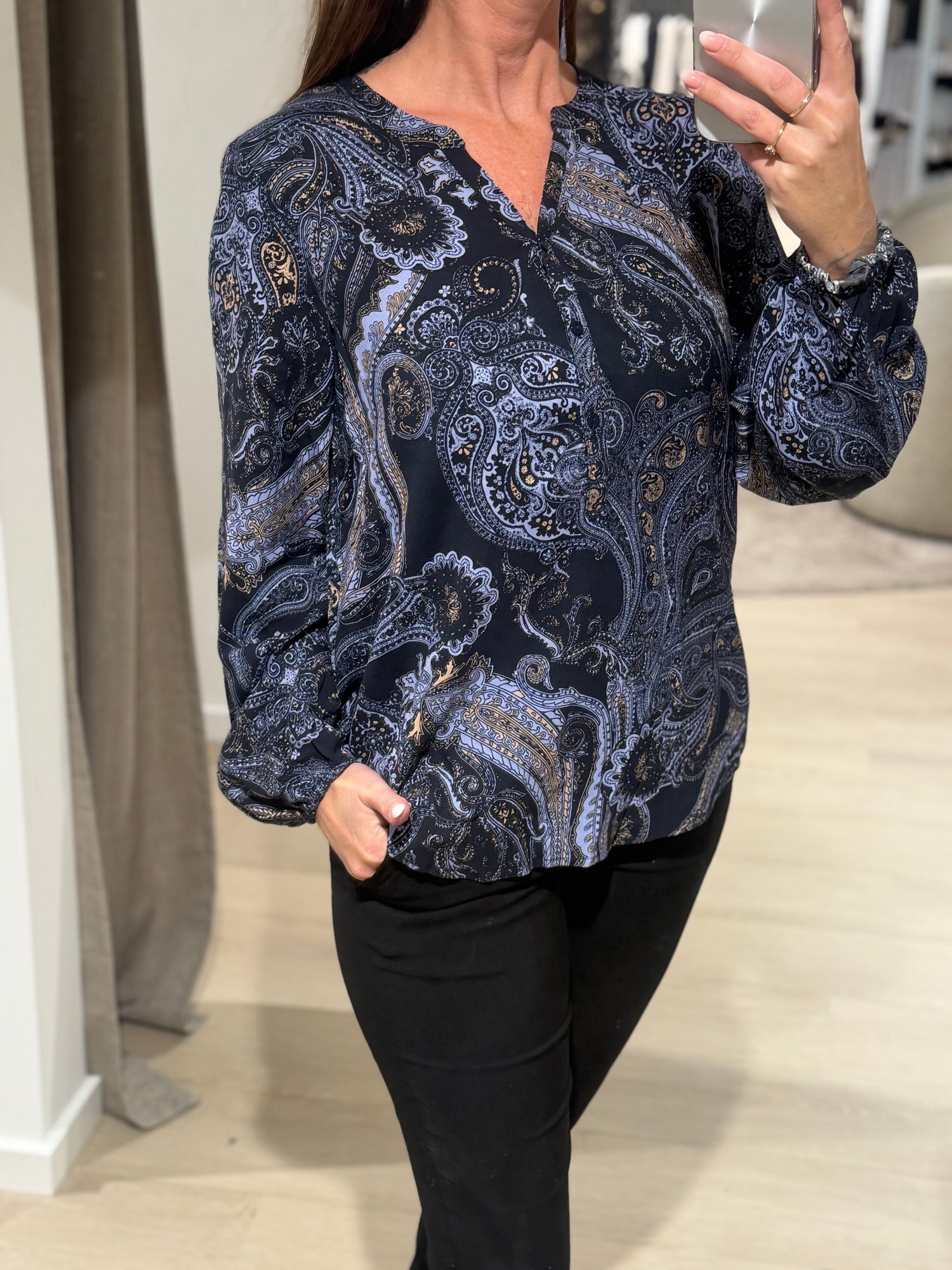 Soyaconcept - Halna AOP 1 - Bluse Blå