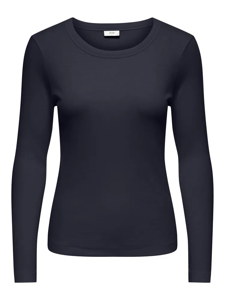 JDY - Lucky LS - Basic Bluse Blå