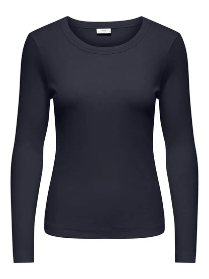 JDY - Lucky LS - Basic Bluse Blå