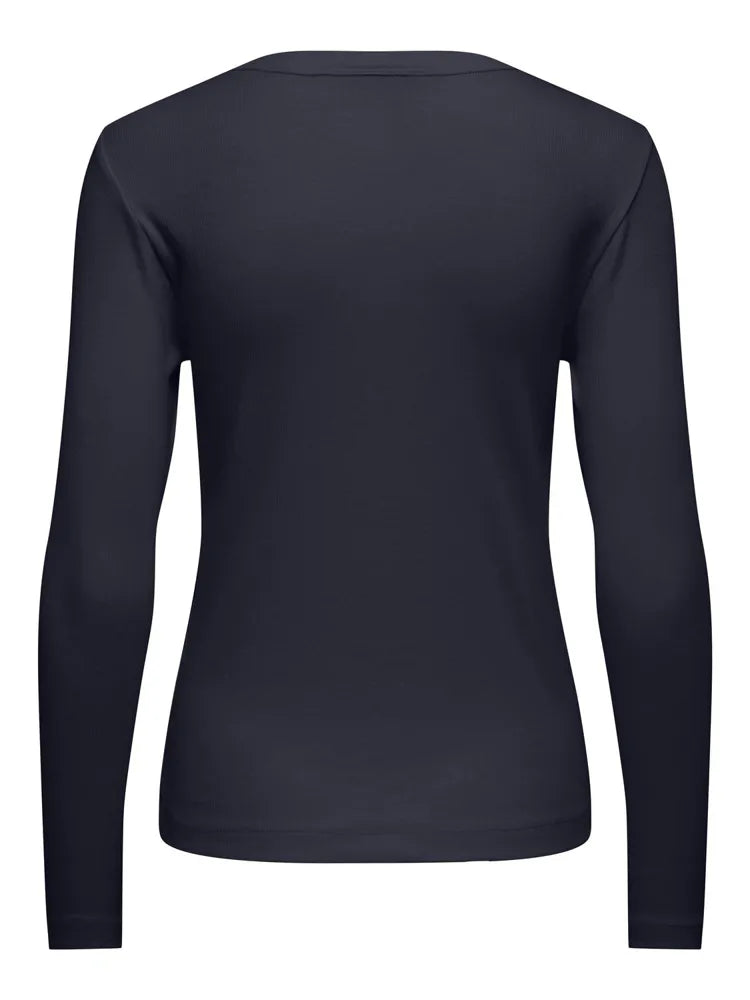 JDY - Lucky LS - Basic Bluse Blå