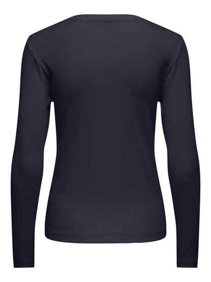 JDY - Lucky LS - Basic Bluse Blå