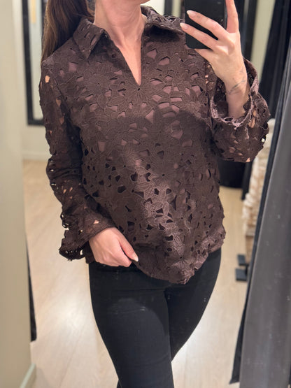Ofelia - Oasis - Bluse Chokolade