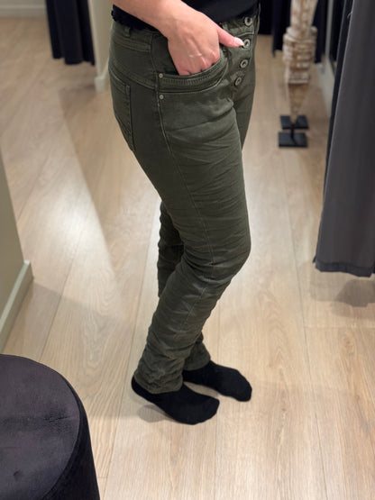 Jewelly - Jeans - Grøn Knapper