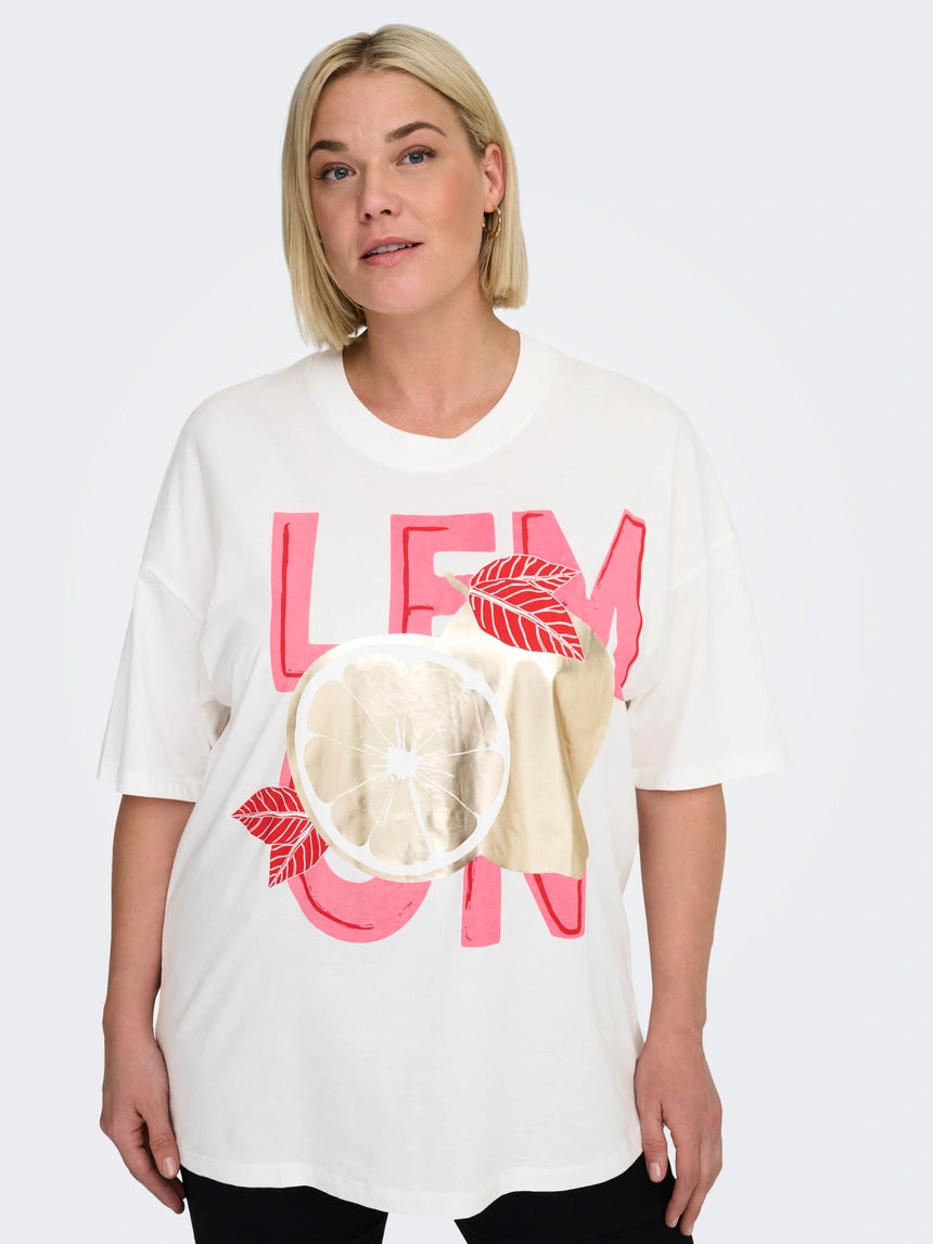 Only Carmakoma - Kourtney - T-Shirt Hvid