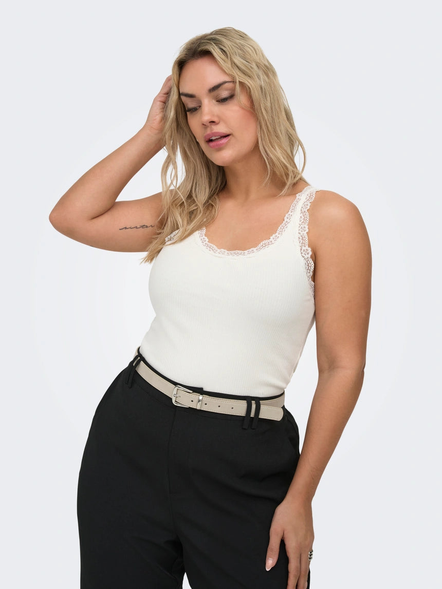 Only Carmakoma - Sara - Top Råhvid