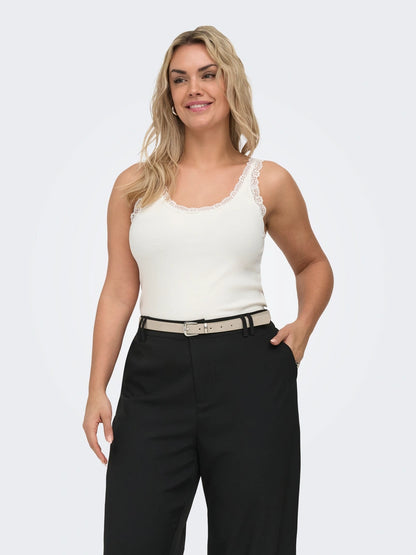 Only Carmakoma - Sara - Top Råhvid
