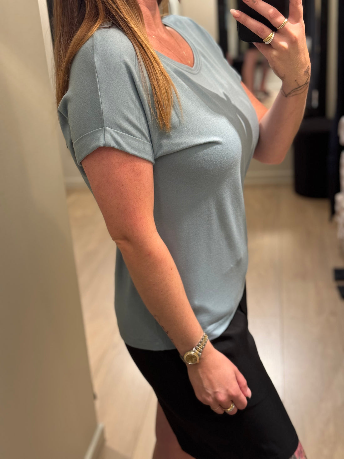 ONLY - Moster - T-shirt Blå/Grøn