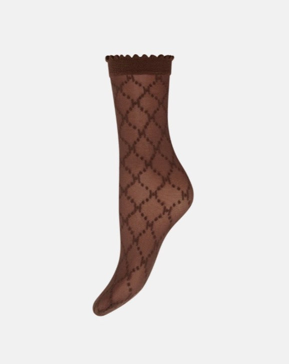 Hype the detail - Ankel Strømper - Logo Brun