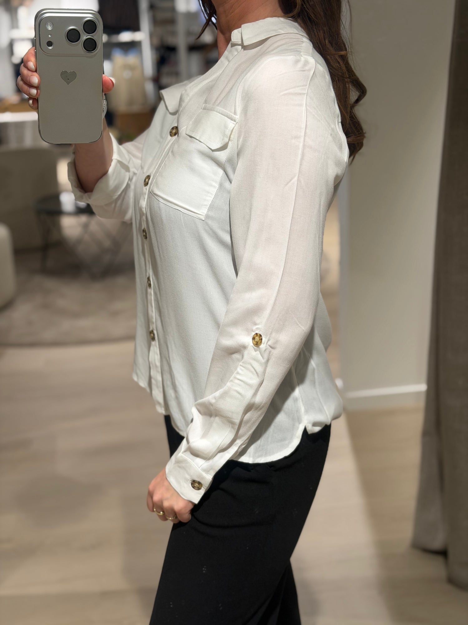 Vero Moda -Bumpy - Skjorte Hvid