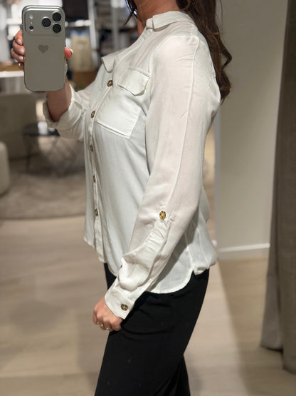 Vero Moda -Bumpy - Skjorte Hvid