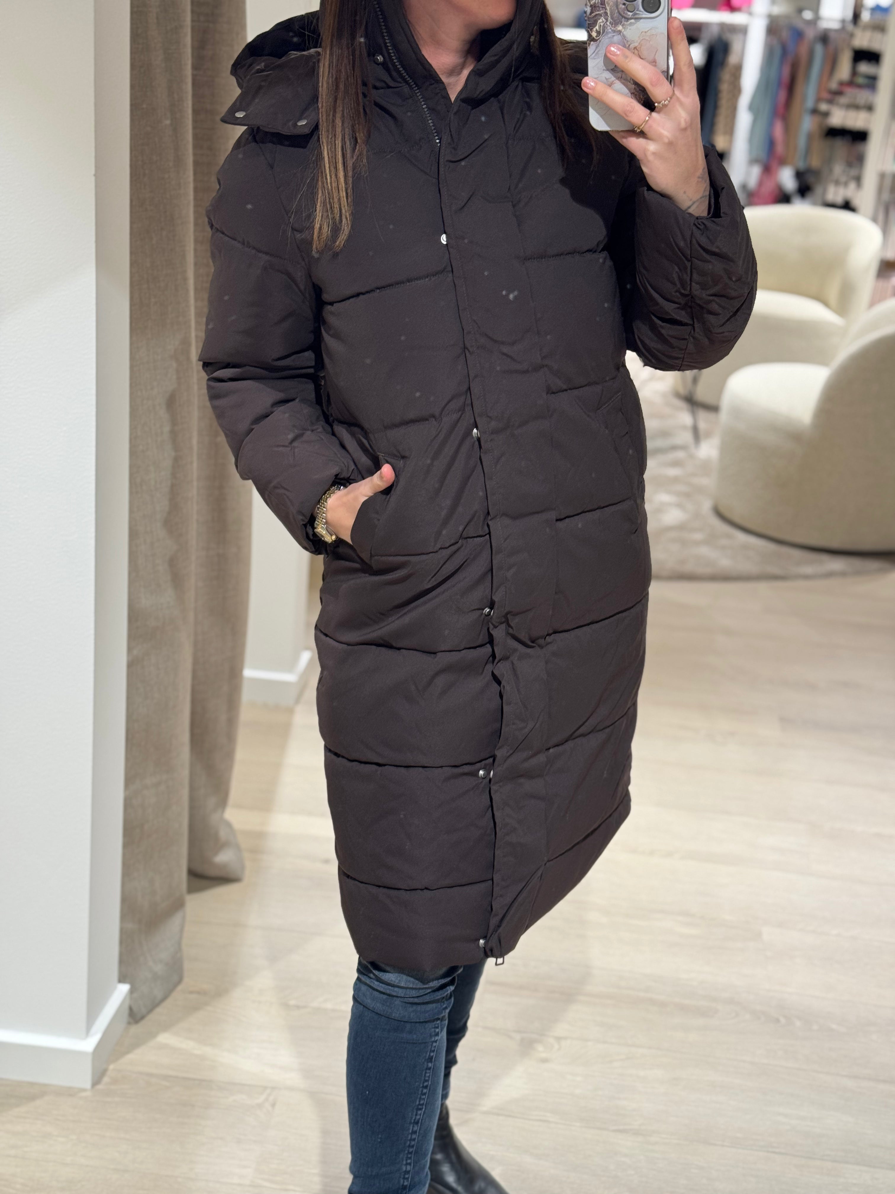 JDY - Maja vinterjakke - Chokolade