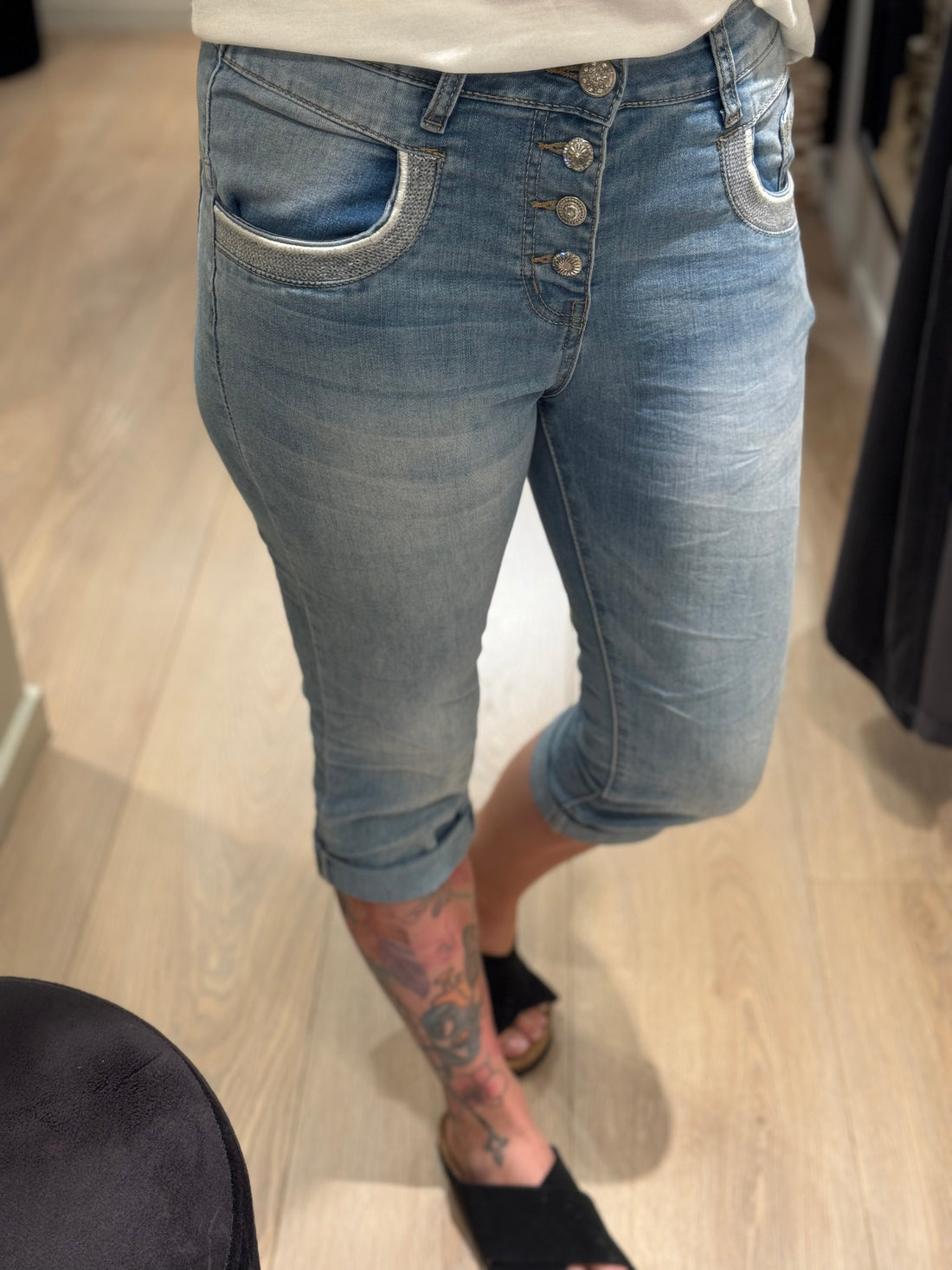 Karostar - Buks 3/4 - Denim Palietter