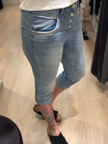 Karostar - Buks 3/4 - Denim Palietter