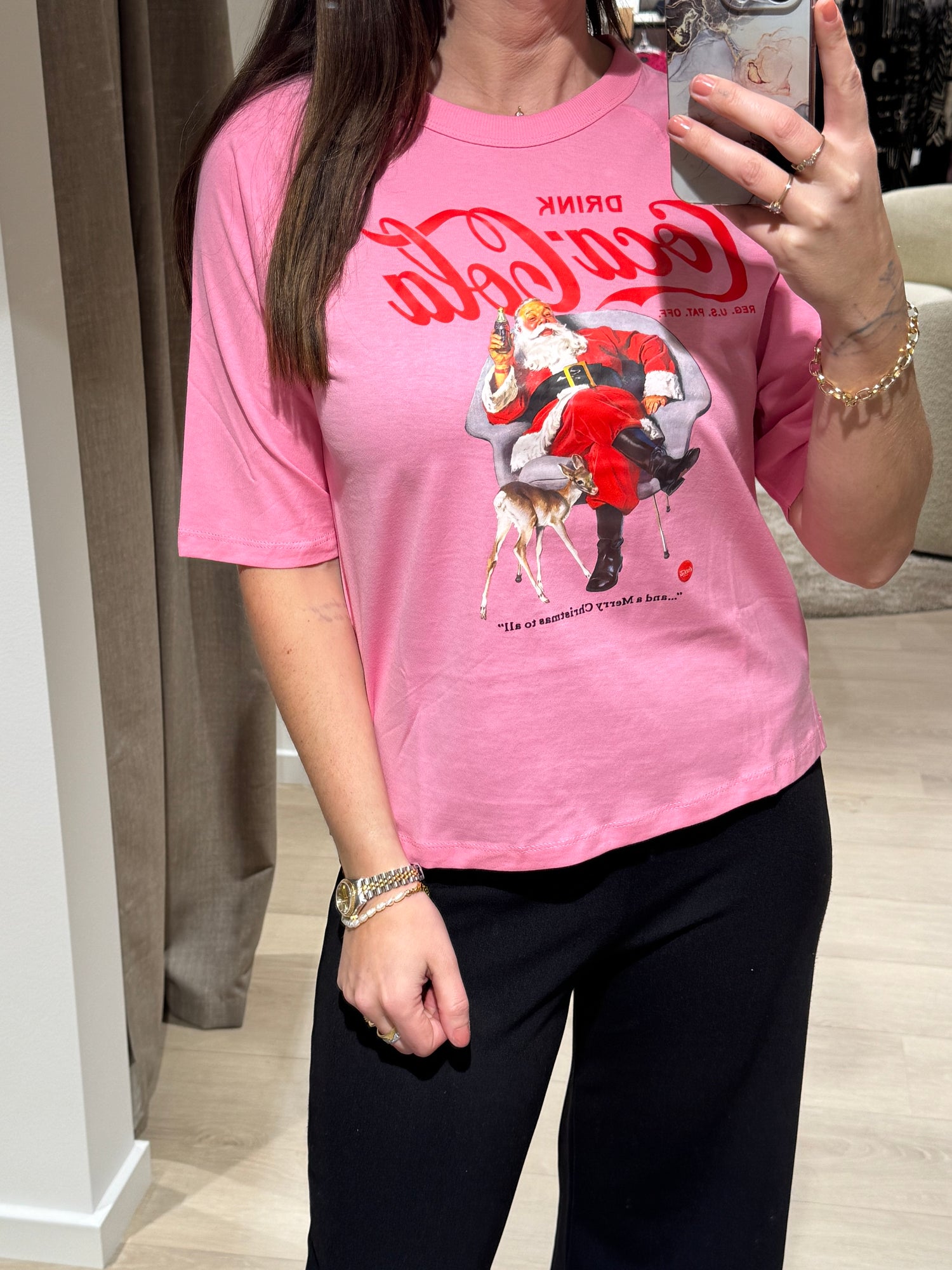 ONLY - Coca Cola - T-shirt Lyserød