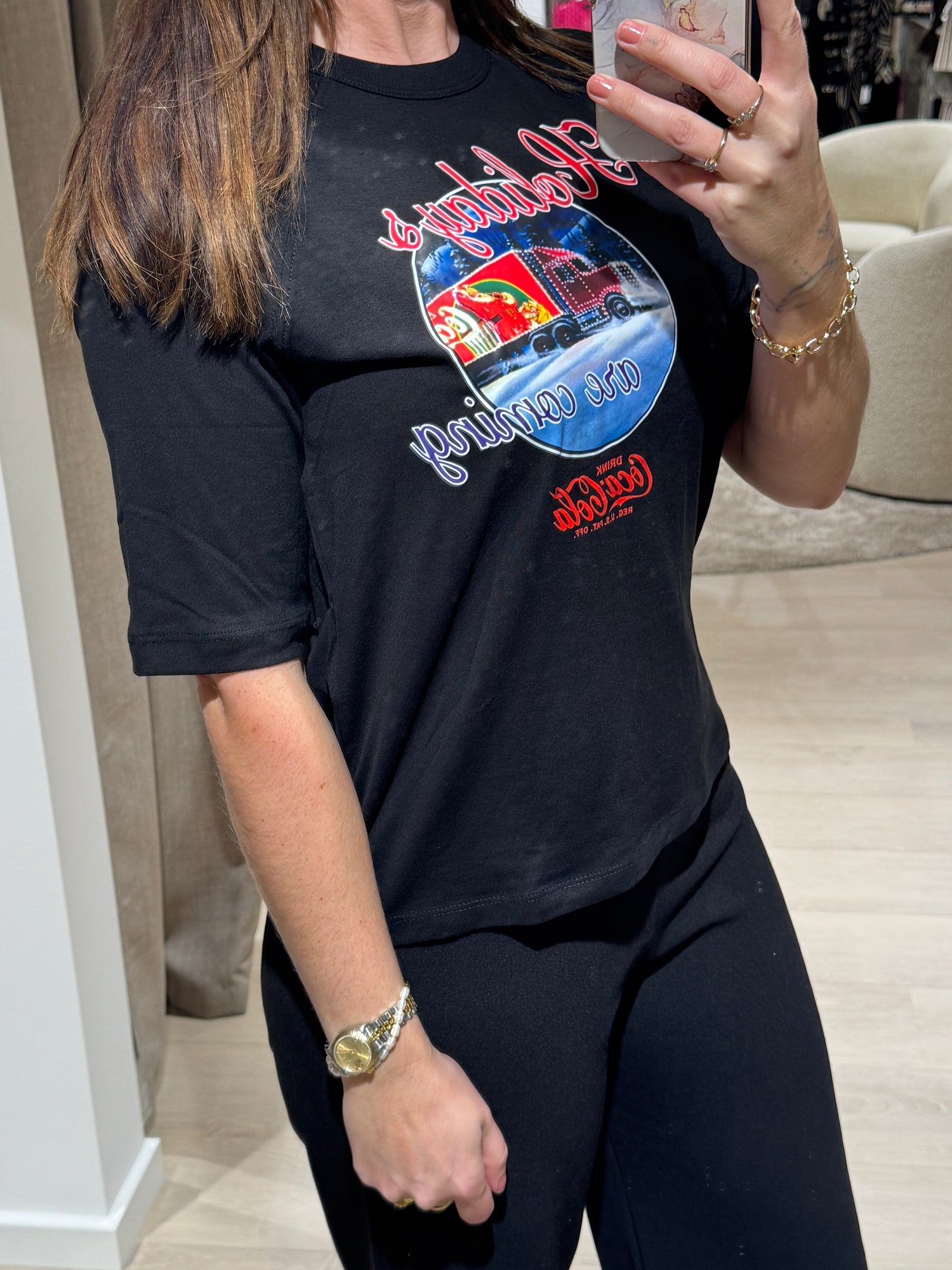 ONLY - Coca Cola - T-shirt Sort