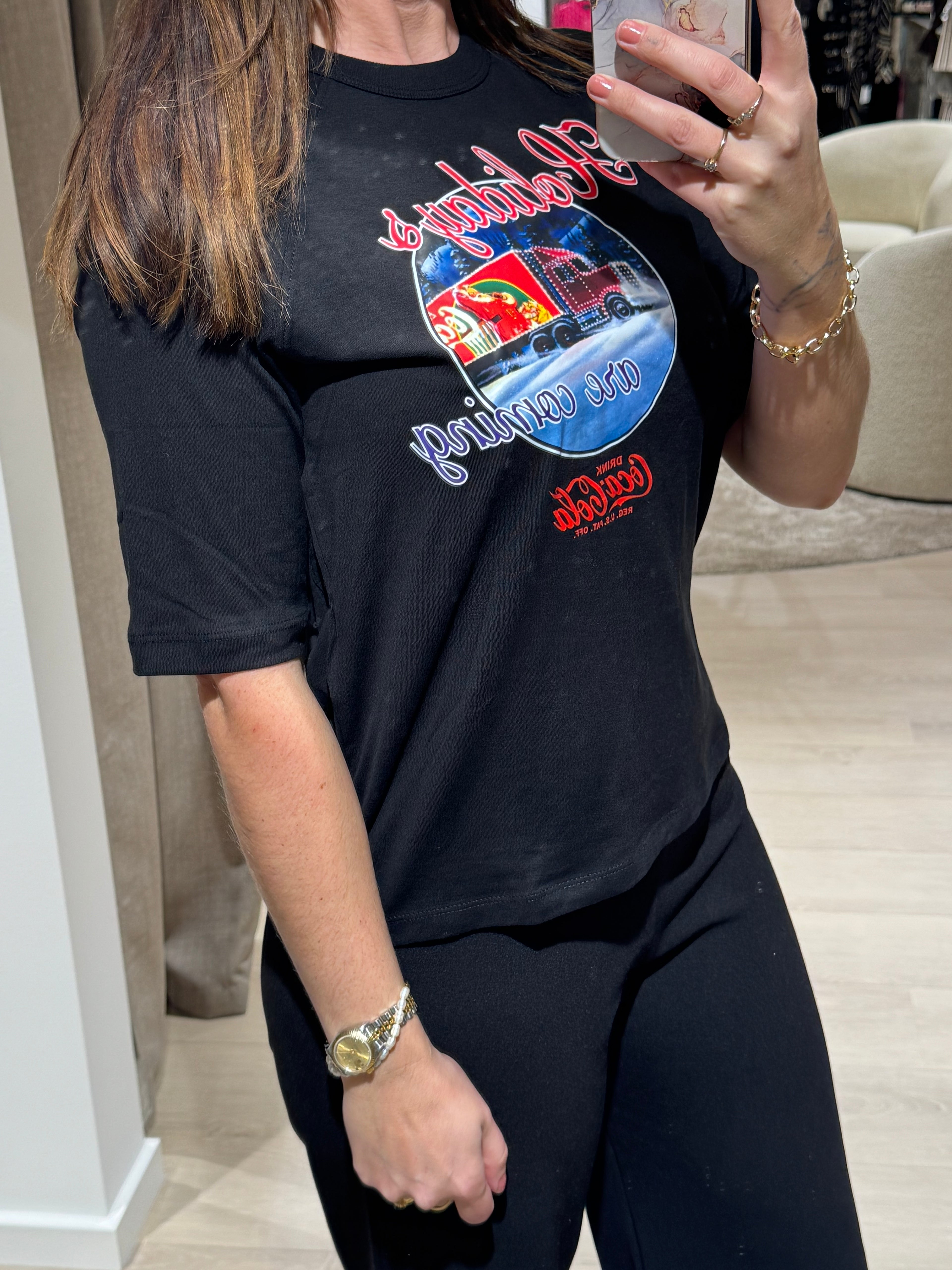 ONLY - Coca Cola - T-shirt Sort