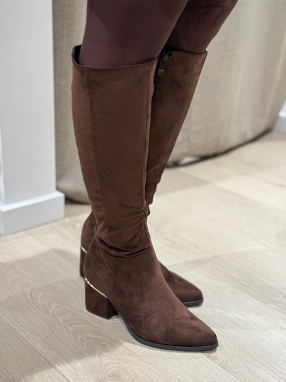 By Lagoni - Støvle - Lang choko m. guld