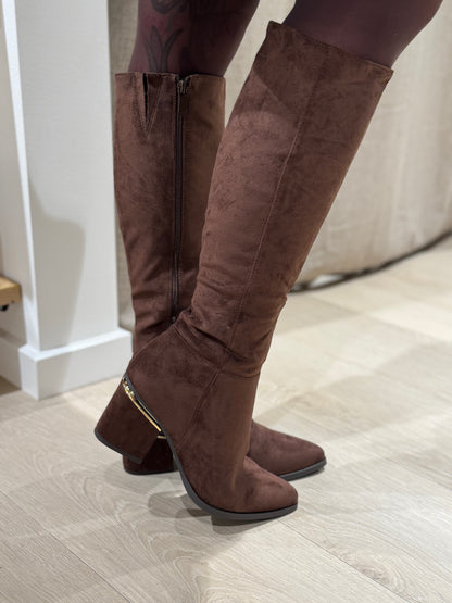 By Lagoni - Støvle - Lang choko m. guld