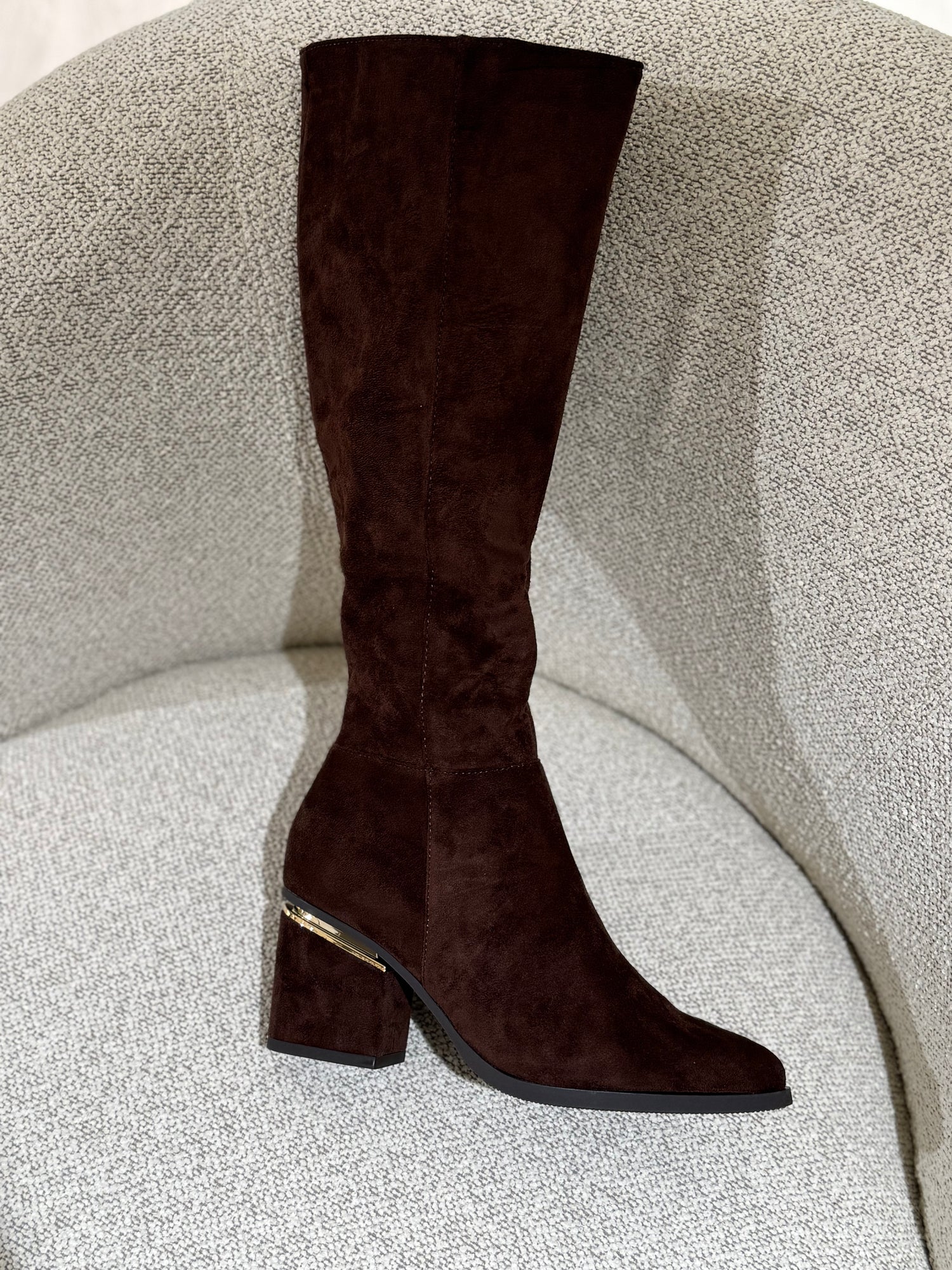 By Lagoni - Støvle - Lang choko m. guld