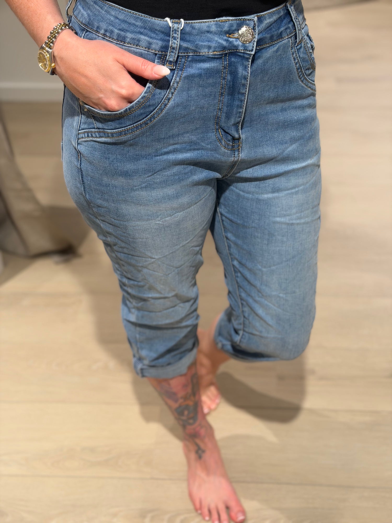 Karostar - Buks 3/4 - Lyse Denim