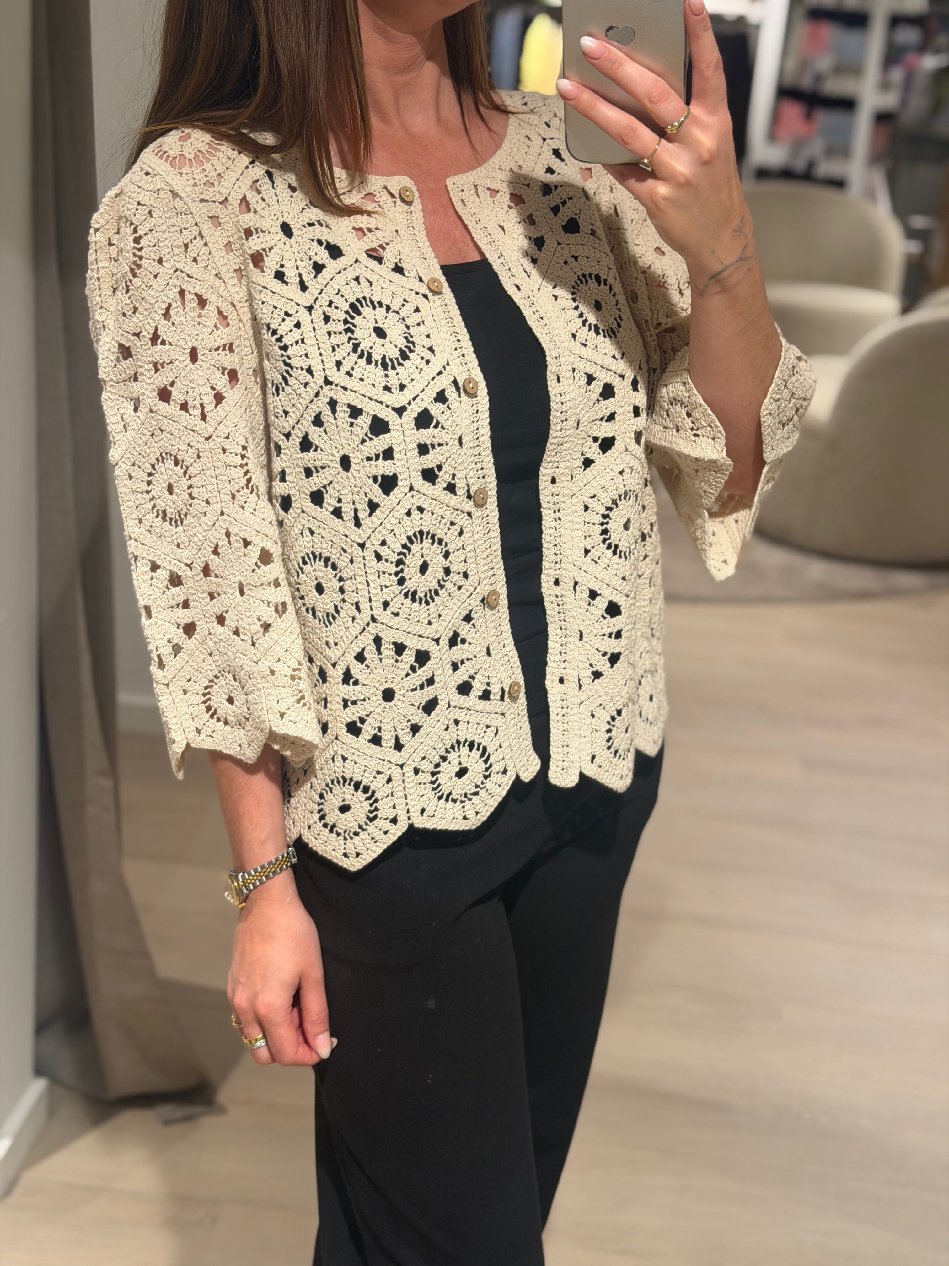 JDY - Emmelie - Cardigan - Råhvid