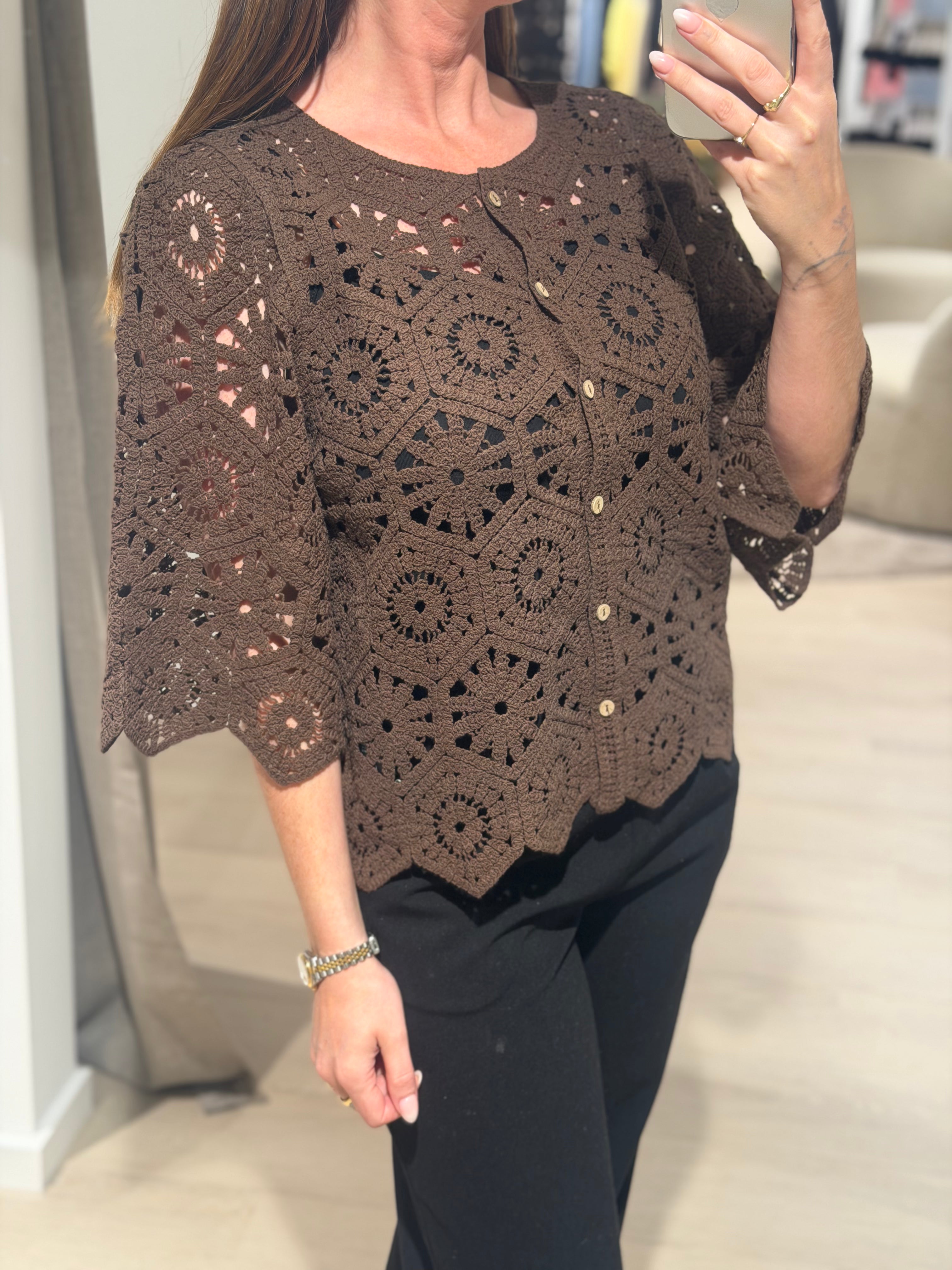 JDY - Emmelie - Cardigan - Chokolade