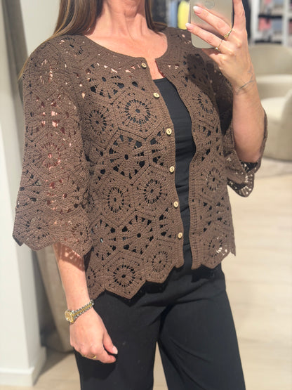 JDY - Emmelie - Cardigan - Chokolade