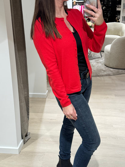 Only - Loyal - Stik cardigan Rød