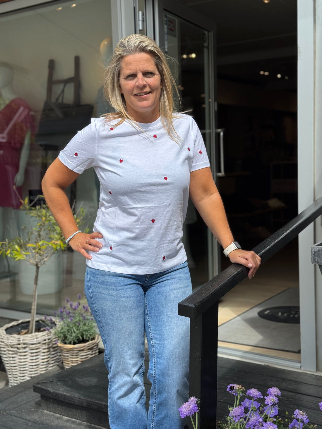 ONLY - Ketty - T-shirt Hjerter