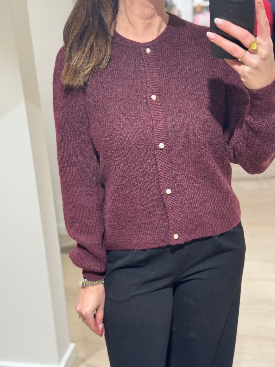 JDY - Lumi - Cardigan Bordeaux