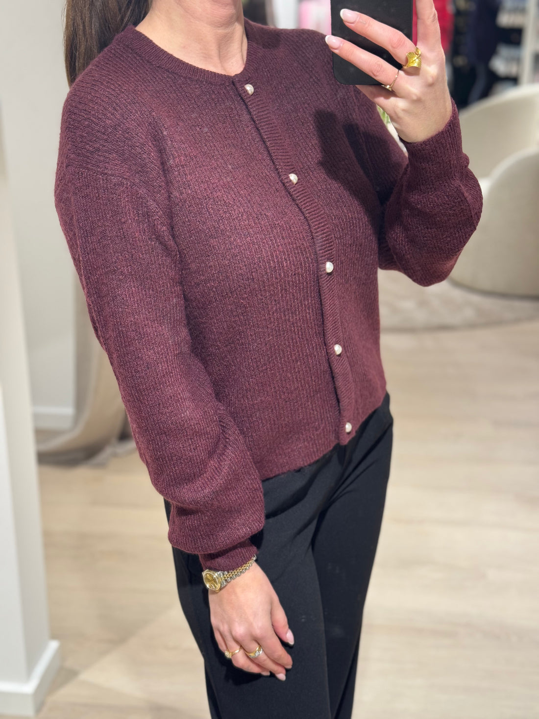 JDY - Lumi - Cardigan Bordeaux