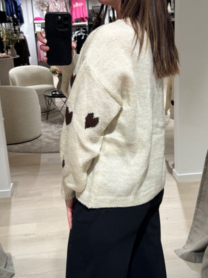 Marta - Clover - Råhvid med brun