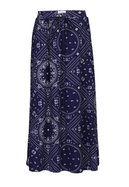 Liberte - Alma Loose Skirt - Blue Scarf