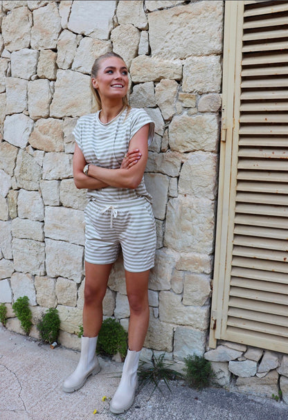 Liberte - Alma shorts - Beige strib