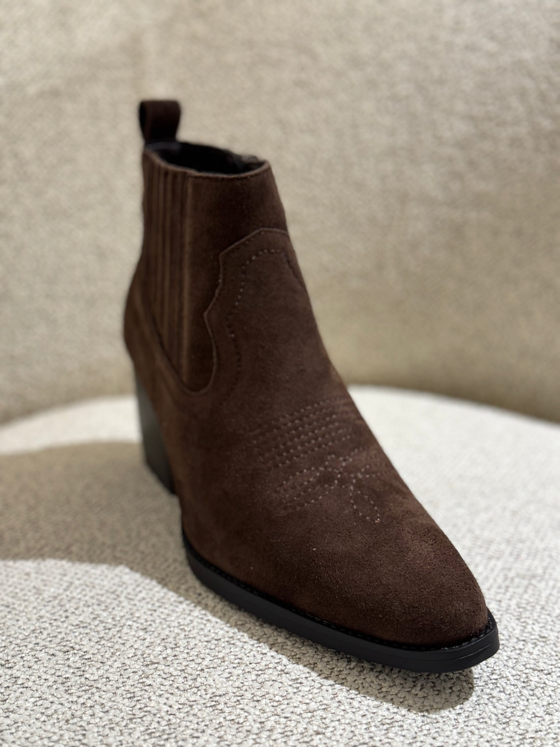 By Lagoni - Cowboy støvle læder - Choko