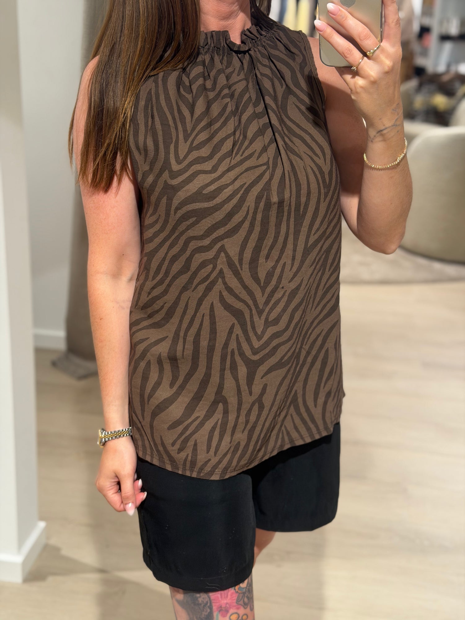 MARTA DU CHATEAU - Lucina - Top - Brun zebra