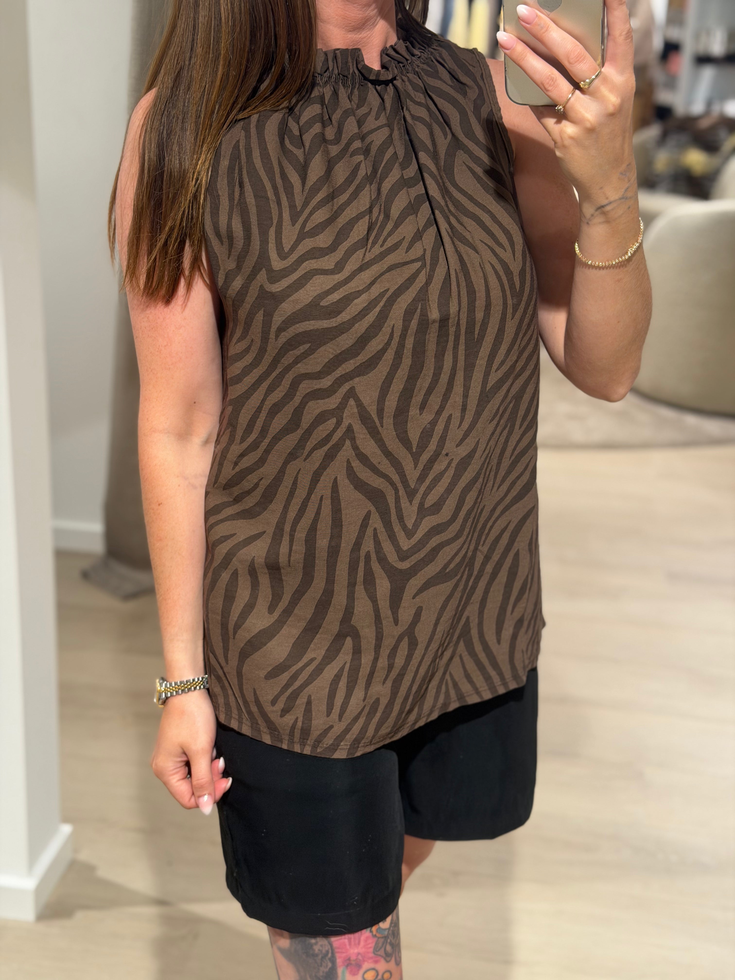 MARTA DU CHATEAU - Lucina - Top - Brun zebra