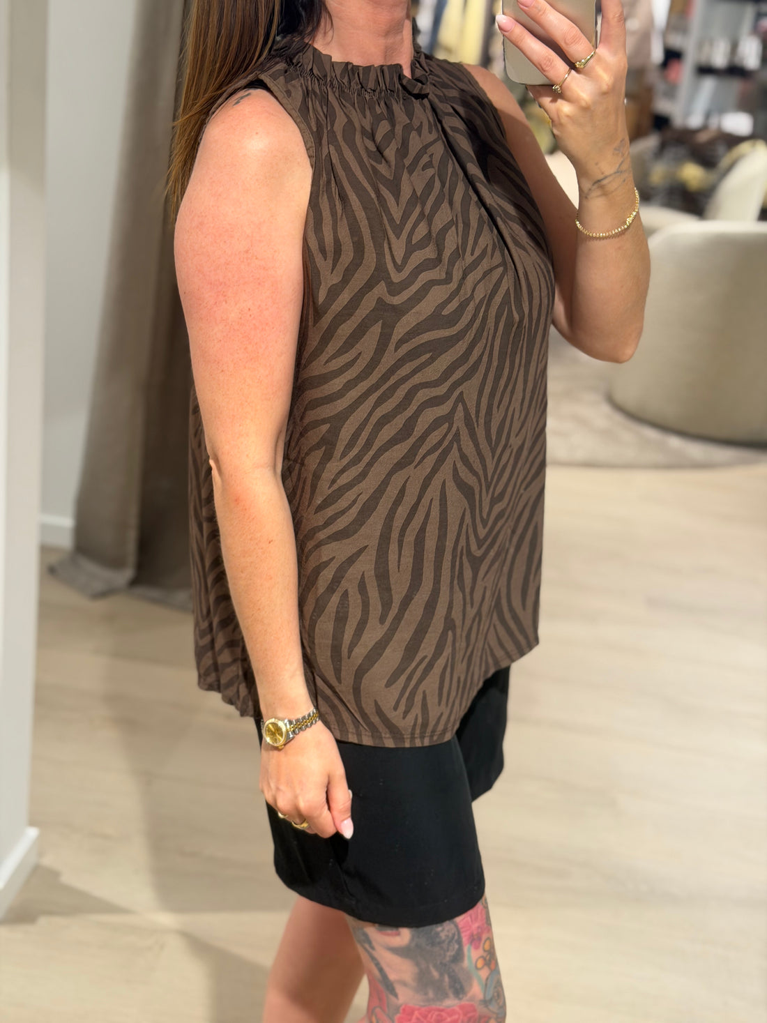 MARTA DU CHATEAU - Lucina - Top - Brun zebra