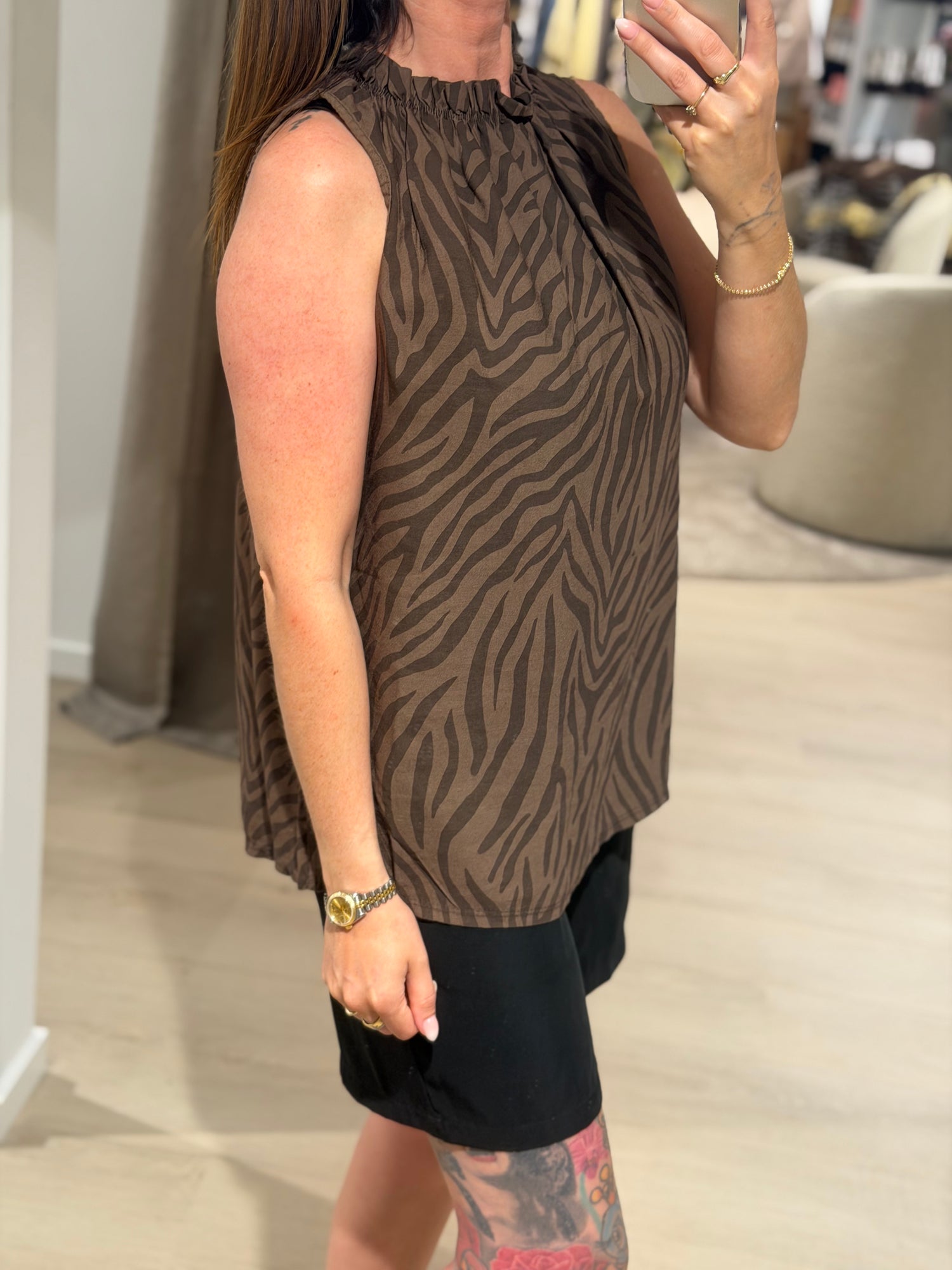 MARTA DU CHATEAU - Lucina - Top - Brun zebra