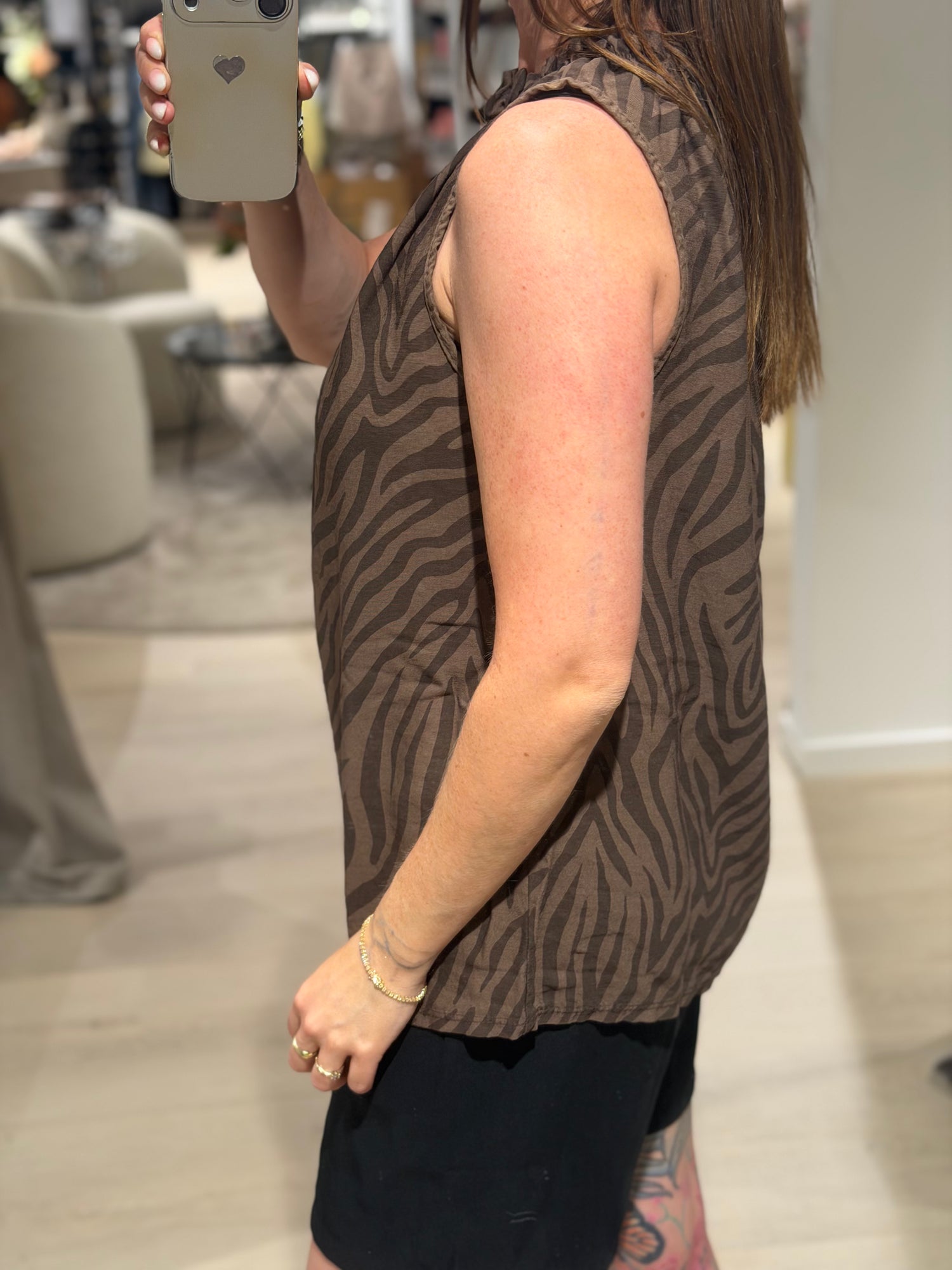 MARTA DU CHATEAU - Lucina - Top - Brun zebra