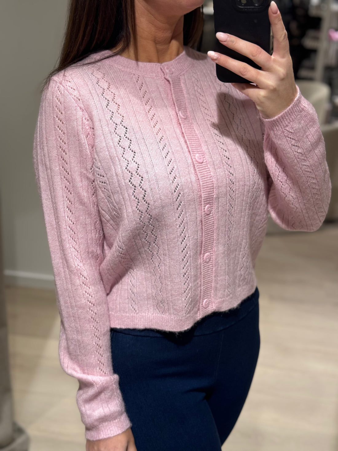 JDY - April - Cardigan Lyserød