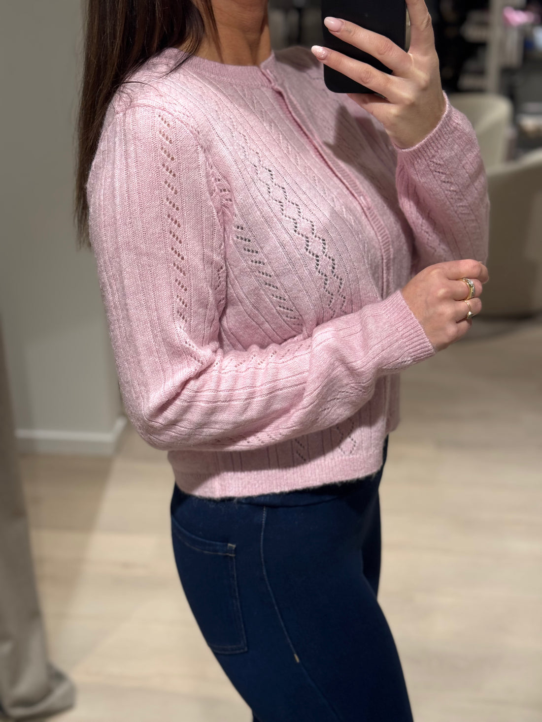 JDY - April - Cardigan Lyserød