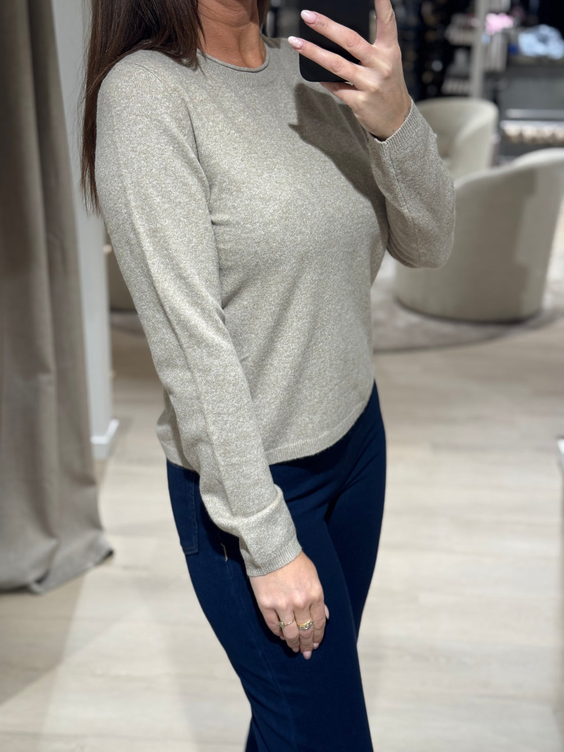 ONLY - Loyal - Bluse Beige/Melange
