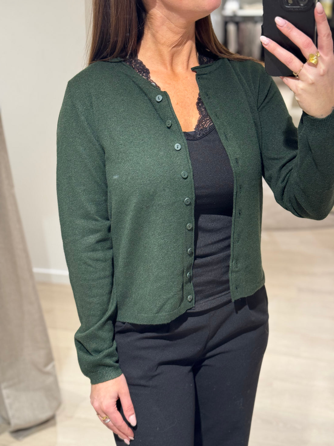 Only - Loyal - Cardigan Flaskegrøn