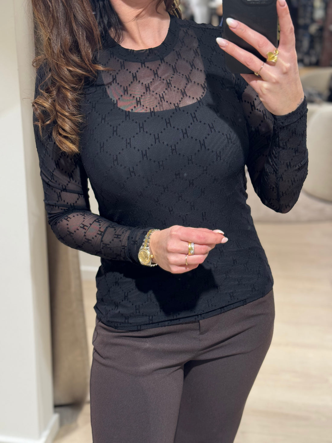 Hype the detail - Bluse - Mesh Logo