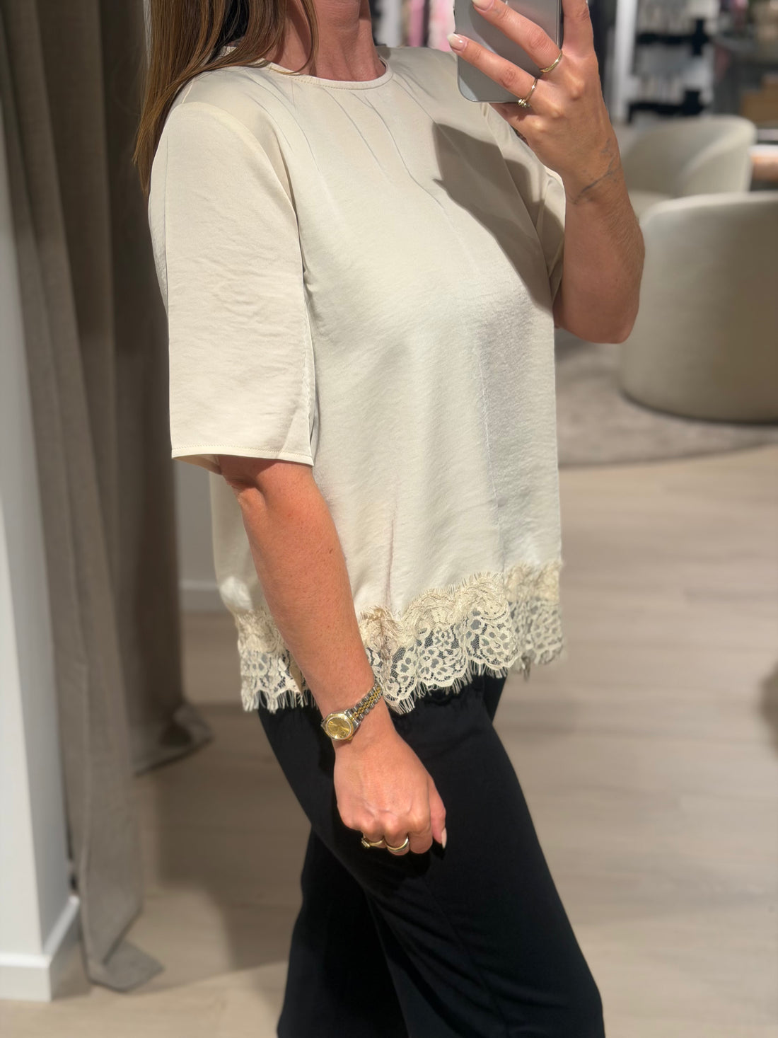 JDY - Urba S/S - Bluse Sand
