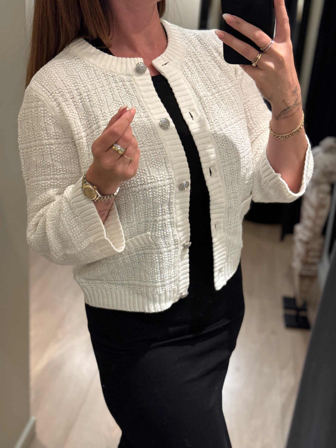 JDY - Janne - Cardigan Hvid