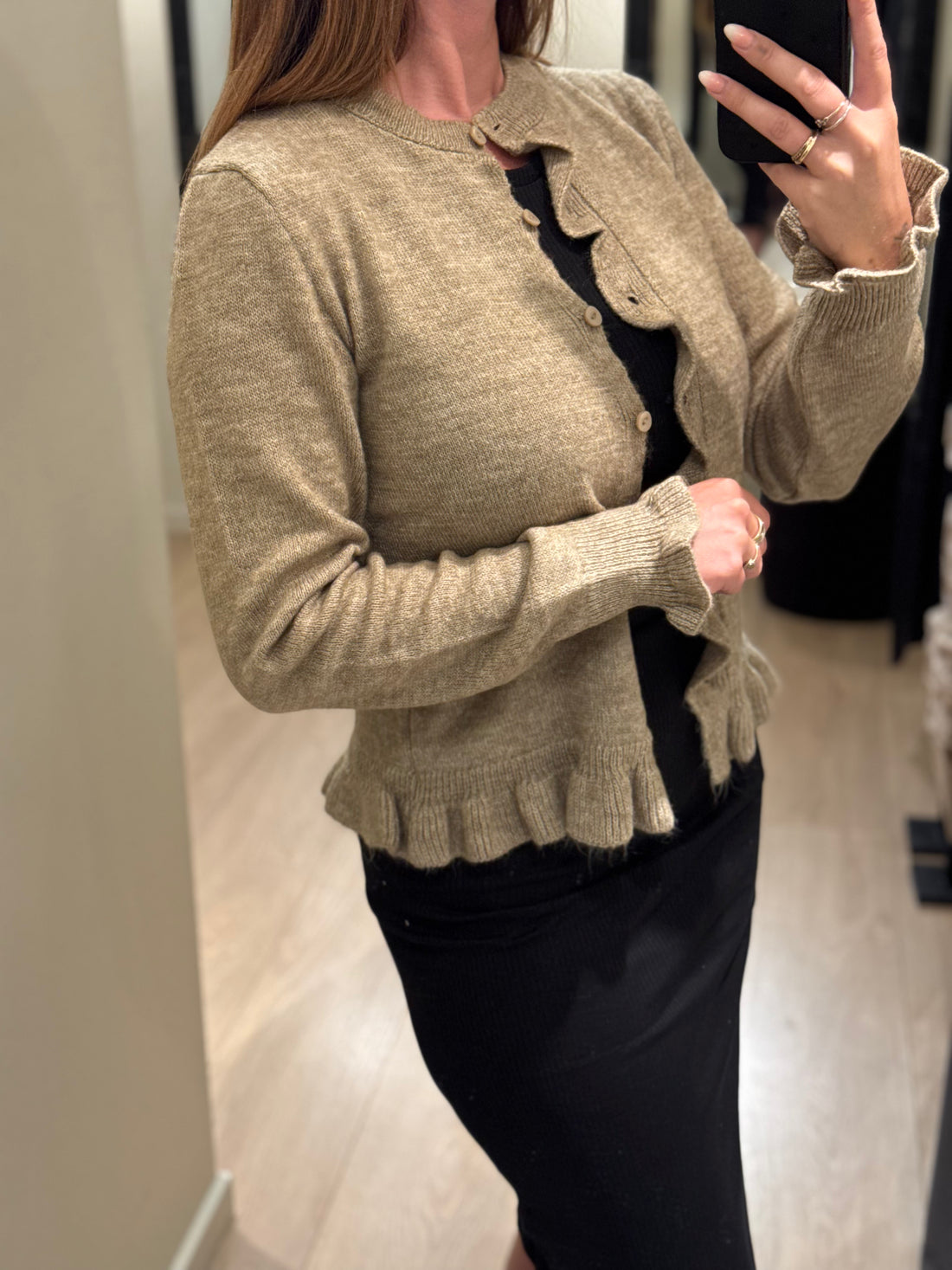 JDY - Letty - Cardigan Grå/Beige Melange